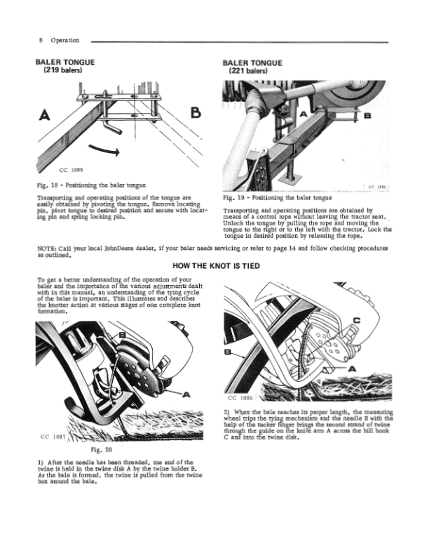 John Deere Pick up Balers 219 - 221 Operator's Manual (OMCC15640) - Image 2
