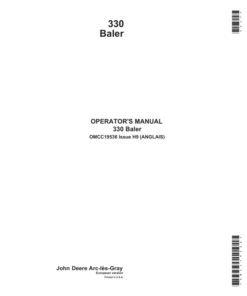 John Deere 330 Baler Operator's Manual (OMCC19536)