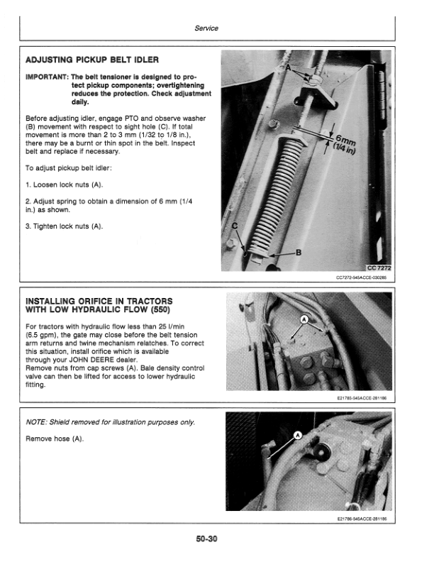 John Deere 545 (-278165), 550 (-290282) Round Balers Operator's Manual (OMCC27550) - Image 2
