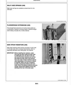 Alternative view of John Deere 339, 349 Balers Operator's Manual (OMCC27586)