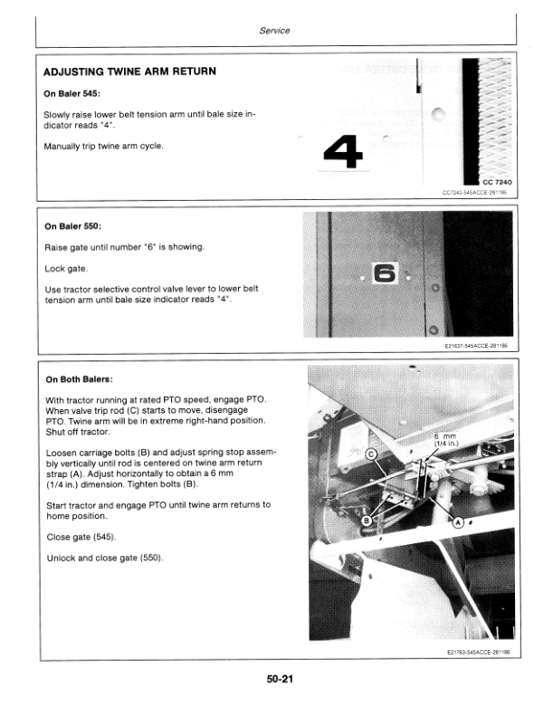 John Deere Roundbalers 545 & 550 Operator's Manual (OMCC30333) - Image 3