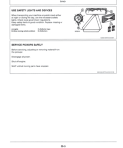 Alternative view of John Deere 1,57m Windrow Pickups Operator's Manual (OMCC30417)