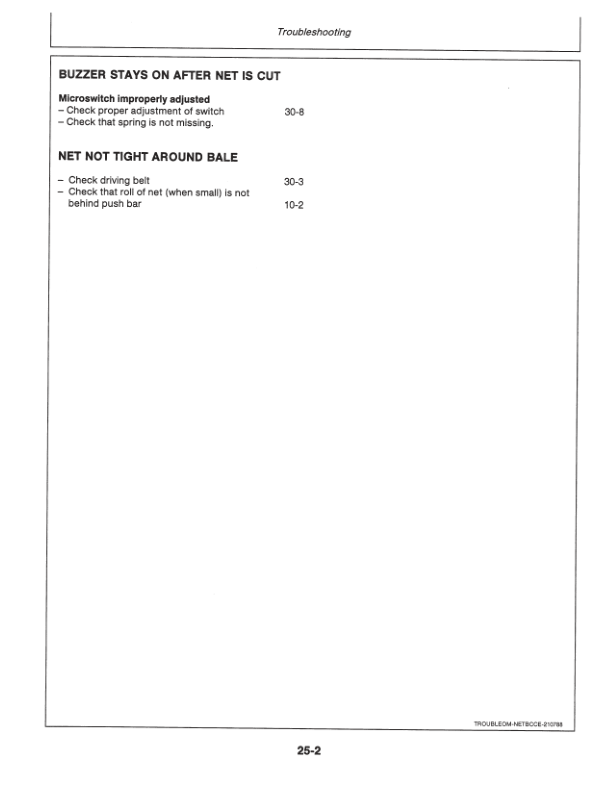 John Deere 545 & 550 Round Balers Net Wrapping Supplement Operator's Manual (OMCC31441) - Image 2