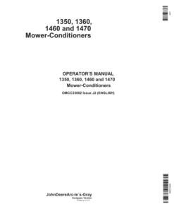 John Deere 1350, 1360, 1460 & 1470 Mower-Conditioners Operator's Manual (OMCC33002)