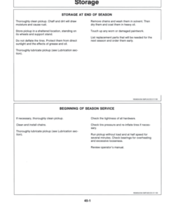 Alternative view of John Deere 3.00 m (9.8 ft.) Windrow Pickup Operator's Manual (OMCC33908)