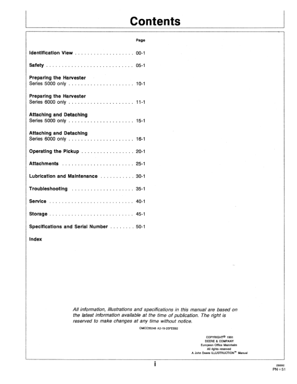 John Deere Windrow Pickup 630 (-049900), 645 (-060200) Operator's Manual (OMCC35248) - Image 2