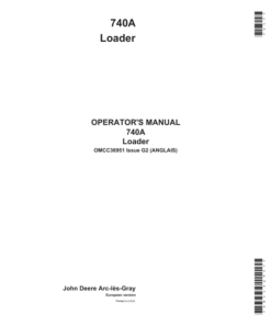 John Deere 740A Loader Operator's Manual (OMCC36951)