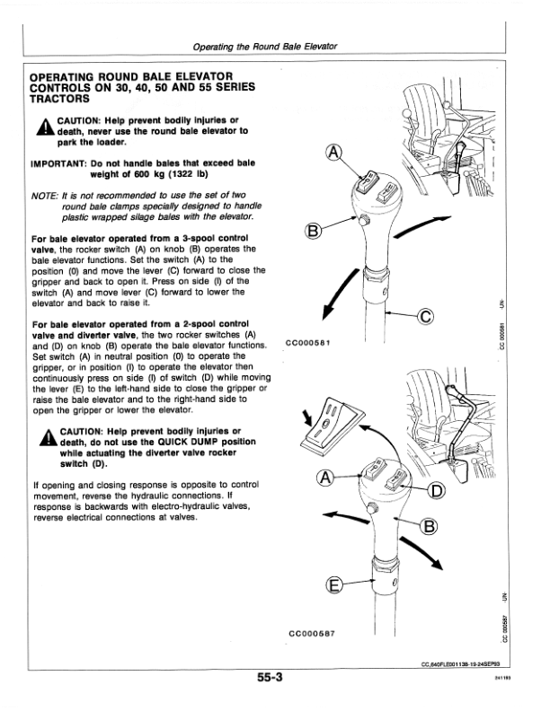 John Deere 540A, 640A & 740A Loaders Operator's Manual (OMCC39604) - Image 3