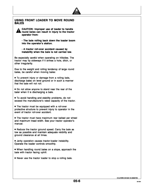 John Deere 570, 580 & 590 Round Balers Operator's Manual (OMCC41367) - Image 3