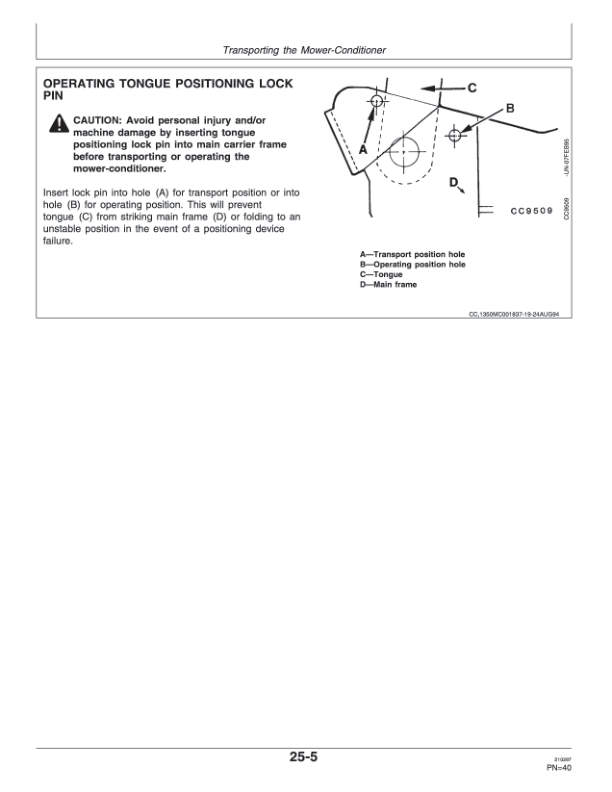 John Deere 1350, 1360, 1460 Mower-Conditioners Operator's Manual (OMCC41621) - Image 3