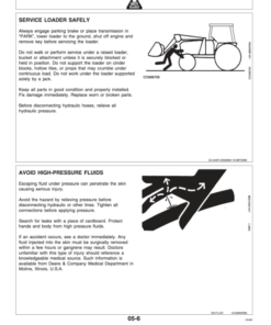 Alternative view of John Deere 540A, 640A, 740A Loaders Operator's Manual (OMCC42119)