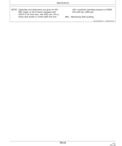 Alternative view of John Deere 551, 631, 651, 661 & 731 Front Loaders Operator's Manual (OMCC48964)