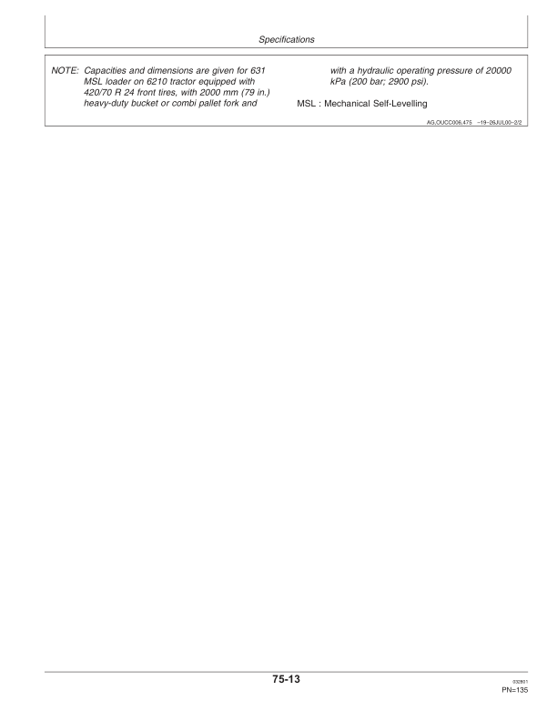 John Deere 551, 631, 651, 661 & 731 Front Loaders Operator's Manual (OMCC48964) - Image 2