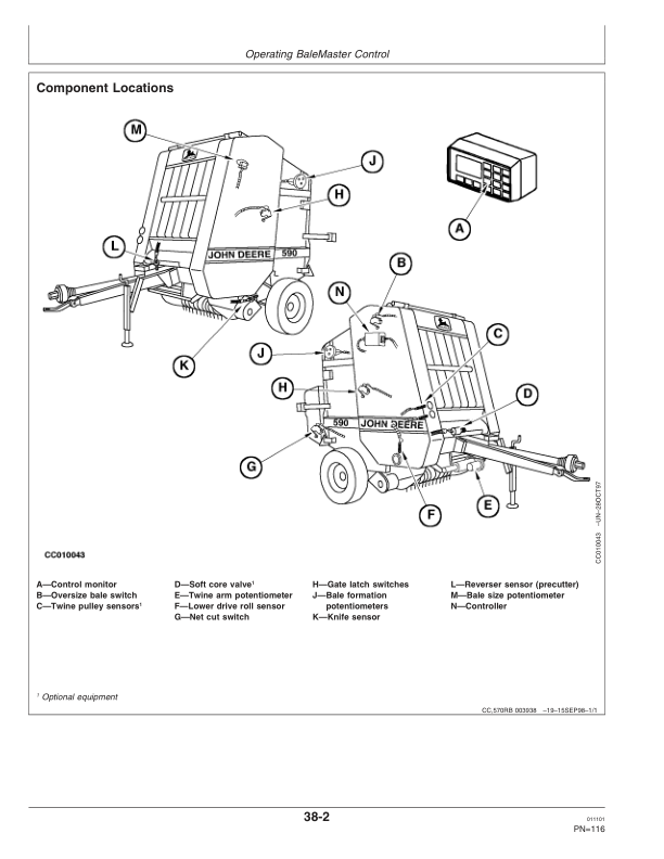 John Deere 570, 580, 590 Round Balers Operator's Manual (OMCC50090) - Image 2