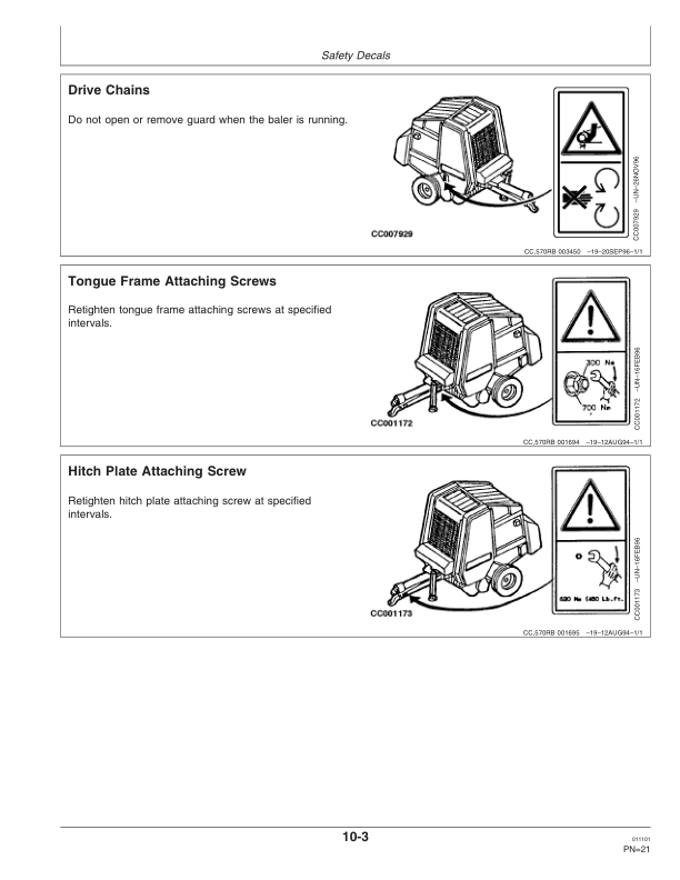 John Deere 570, 580, 590 Round Balers Operator's Manual (OMCC50090) - Image 4