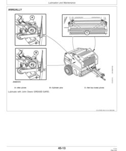Alternative view of John Deere 565 & 575Round Balers Operator's Manual (OMCC52492)