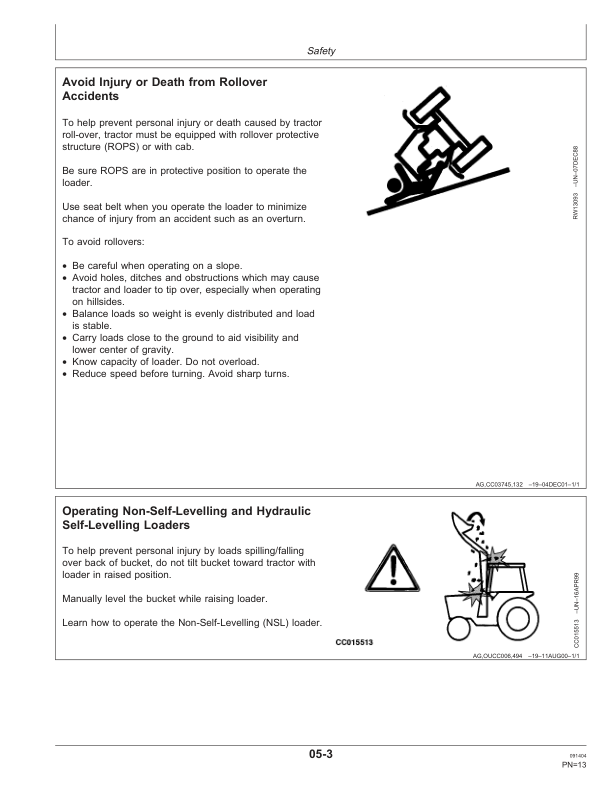 John Deere 531, 551, 631, 651, 661, 731, 751, 746 Loaders Operator's Manual (OMCC58296) - Image 2