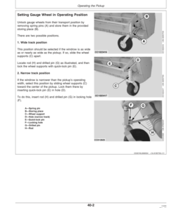 Alternative view of John Deere 630B, 640B, 645B Windrow Pickups (-106482) Operator's Manual (OMCC58327)