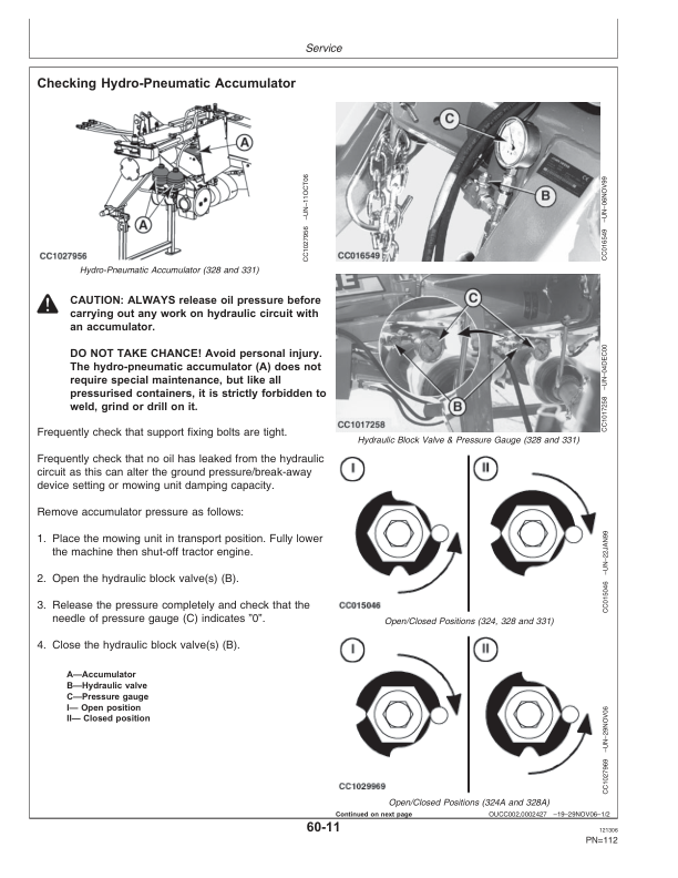 John Deere 324, 324A, 328, 328A, 331 Mower-Conditioners Operator's Manual (OMCC58526) - Image 2