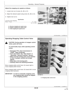 Alternative view of John Deere 678 Wrapping Baler Operator's Manual (OMCC58714)