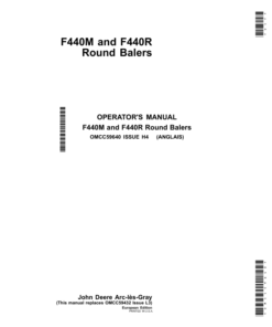 John Deere F440M, F440R Round Balers Operator's Manual (OMCC59640)