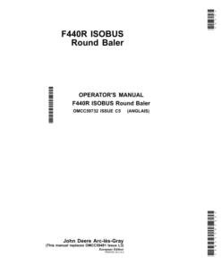 John Deere F440R ISOBUS Round Balers European Edition Operator's Manual (OMCC59732)
