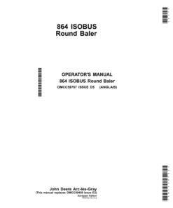John Deere 864 ISOBUS Round Baler Operator's Manual (OMCC59767)
