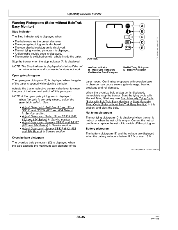 John Deere 842, 852, 854, 862 & 864 Round Balers European Edition Operator's Manual (OMCC59839) - Image 2