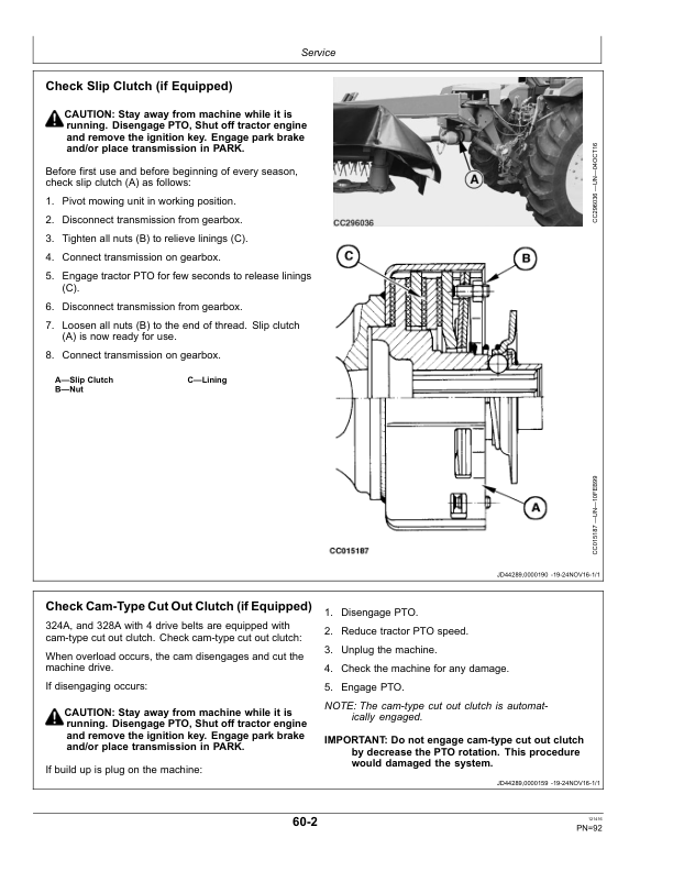 John Deere 324A, 328A & 331 Mower-Conditioners (291020-) Operator's Manual (OMCC60030) - Image 3