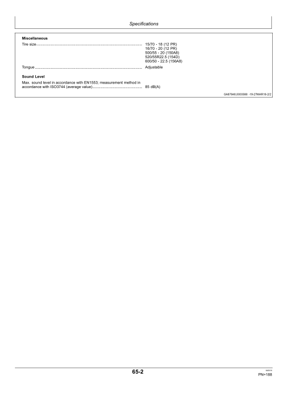John Deere 9YG-1.25 ISOBUS Round Baler (F441R) Operator's Manual (OMCC60338) - Image 2