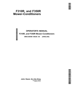John Deere F310R, F350R Mower-Conditioners Operator's Manual (OMCC60580)