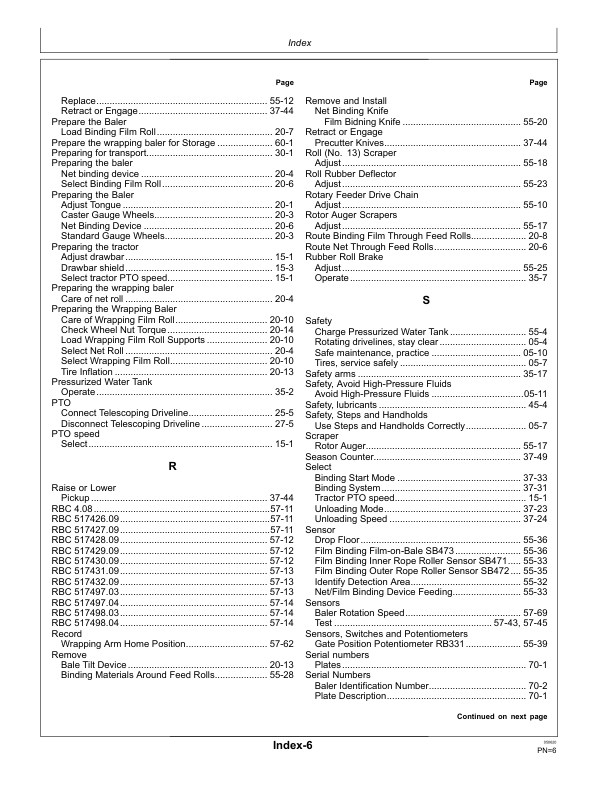 John Deere C441R Wrapping Baler (With Film Binding) Operator's Manual (OMCC60868) - Image 2