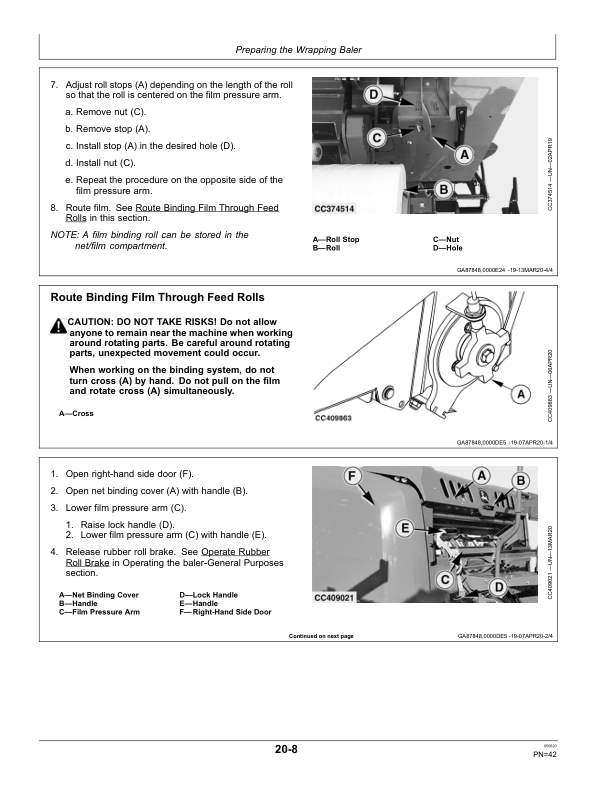 John Deere C441R Wrapping Baler (With Film Binding) Operator's Manual (OMCC60868) - Image 3