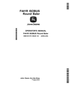 John Deere F441R ISOBUS Round Baler (European Edition) Operator's Manual (OMCC61376)