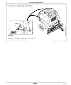 Alternative view of John Deere V451G Round Baler (European Edition) Operator's Manual (OMCC61457)