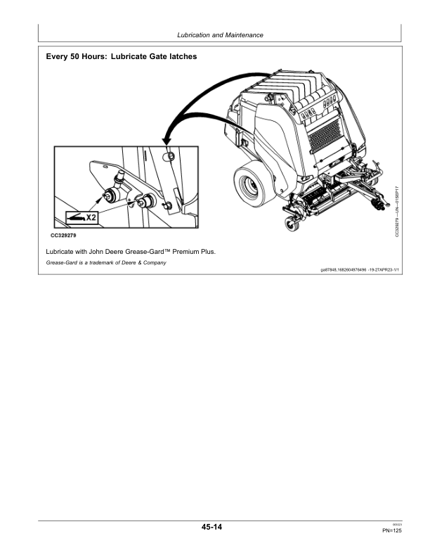 John Deere V451G Round Baler (European Edition) Operator's Manual (OMCC61457) - Image 2