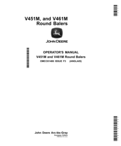 John Deere V451M, V461M Round Balers (European Edition) Operator's Manual (OMCC61486)