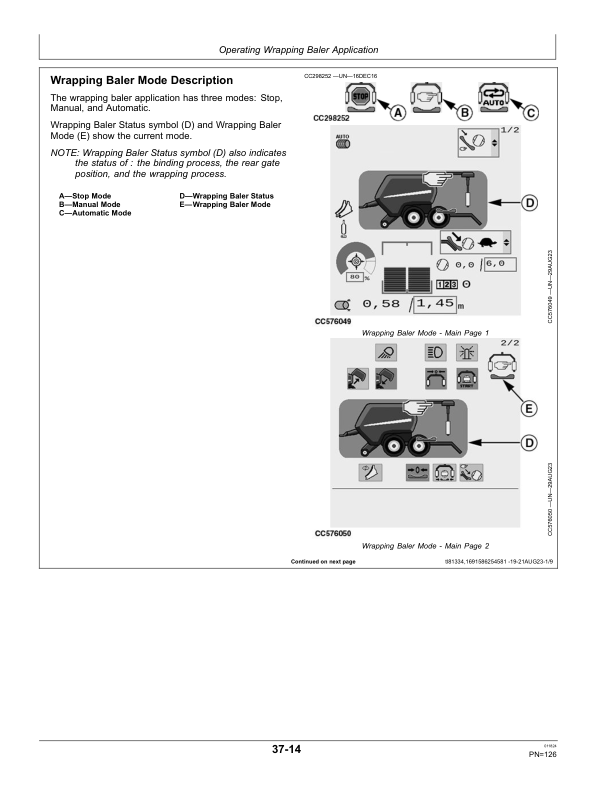 John Deere C451R, C461R Wrapping Balers (239900-) (North American) Operator's Manual (OMCC61601) - Image 2