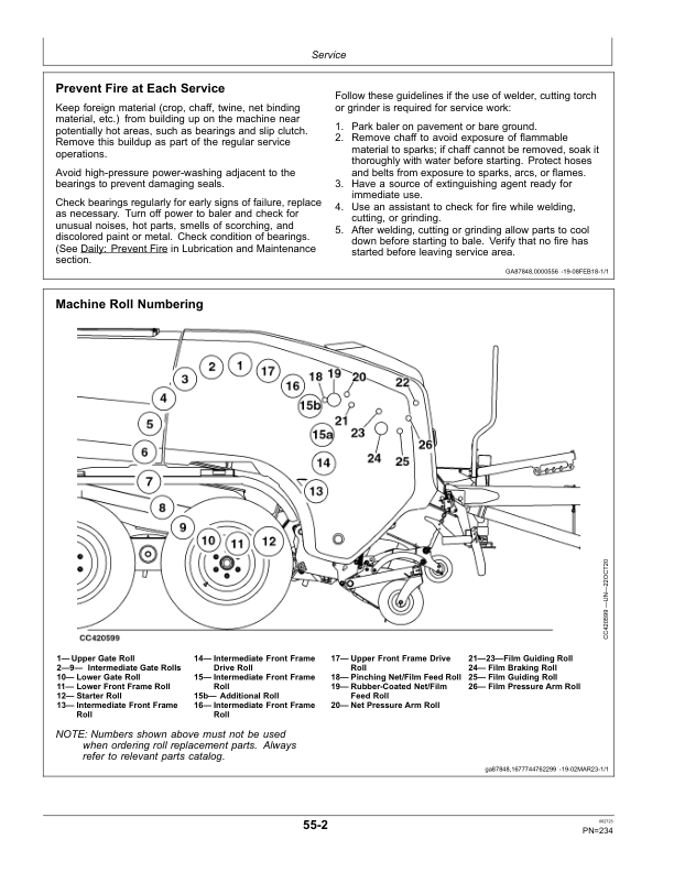 John Deere C441R Wrapping Baler (239900-) (European Edition) Operator's Manual (OMCC61670) - Image 4
