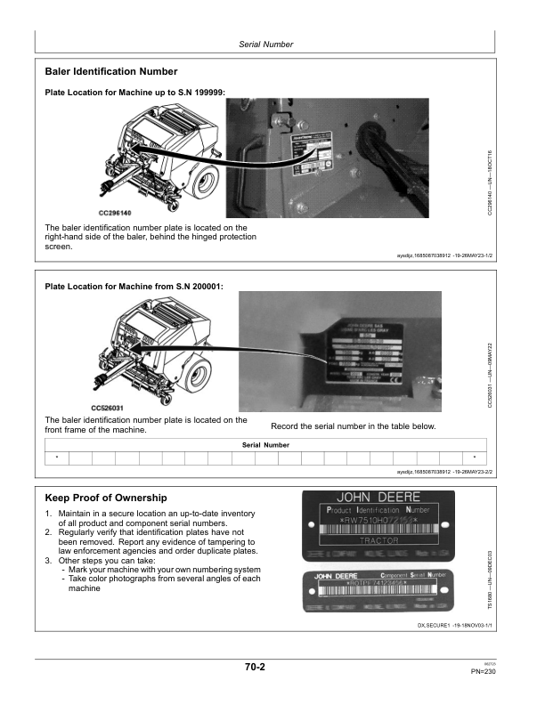 John Deere F441M, F441R Round Balers (European Edition) Operator's Manual (OMCC61690) - Image 2