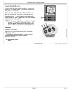 Alternative view of John Deere 9470 STS, 9570 STS Argentine Combines Operator's Manual (OMCQ100193)