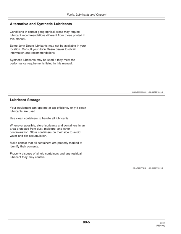 John Deere Tractors 5600, 5700 Operator's Manual (OMCQ33118) - Image 2