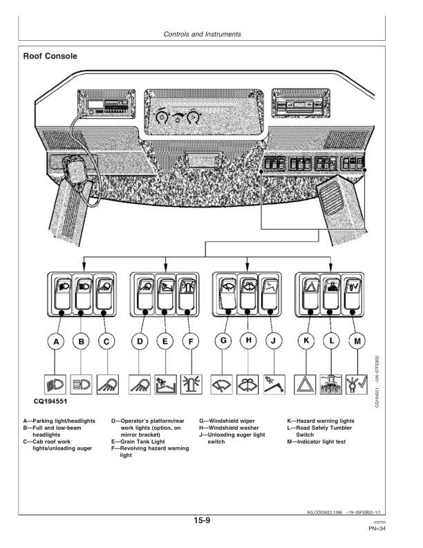 John Deere 1450, 1550 , 1450CWS, 1550CWS, 1450WTS, 1550WTS Combines Operator's Manual (OMCQ39839) - Image 4