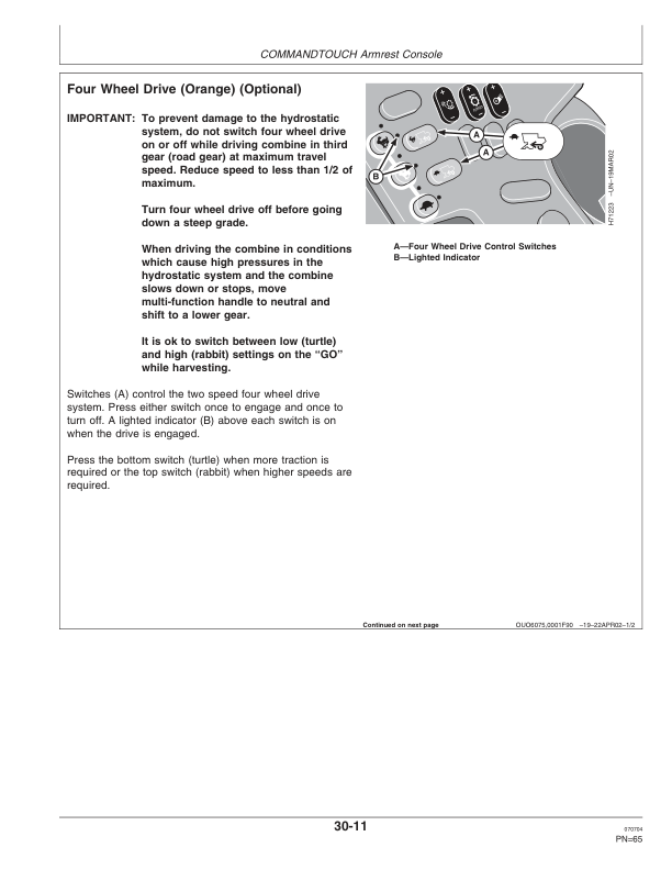 John Deere 9650 STS, 9750 STS Brazilian Combines(000181-) Operator's Manual (OMCQ52794) - Image 4