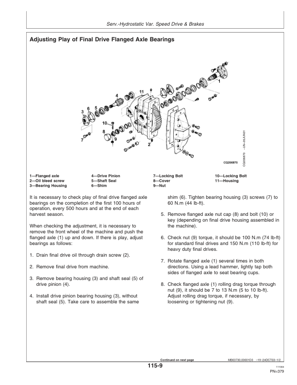 John Deere 1450, 1550, 1450CWS, 1550CWS, 1450WTS, 1550 WTS Combine Operator's Manual (OMCQ53869) - Image 3