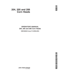 John Deere 204, 205, 206 Corn Heads Operator's Manual (OMCQ58223)