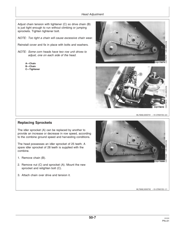 John Deere 670, 870 Corn Head Operator's Manual (OMCQ64650) - Image 2