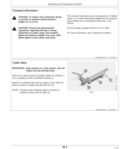 Alternative view of John Deere 1450CWS CIS, 1550CWS CIS Combine Operator's Manual (OMCQ70816)