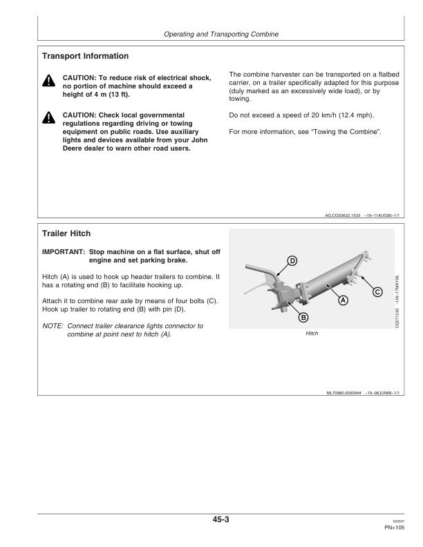John Deere 1450CWS CIS, 1550CWS CIS Combine Operator's Manual (OMCQ70816) - Image 2