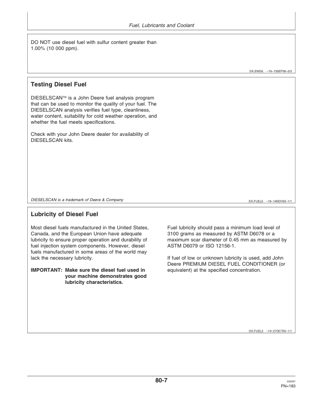 John Deere 1450CWS Combine Operator's Manual (OMCQ72746) - Image 2
